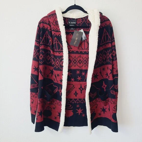 Hot Topic Sweaters Harry Potter Deathly Hallows Fair Isle